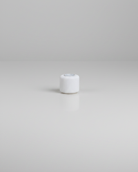 Gypsum White Taper Holder Ribbed