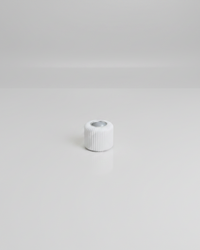 Gypsum White Taper Holder Ribbed