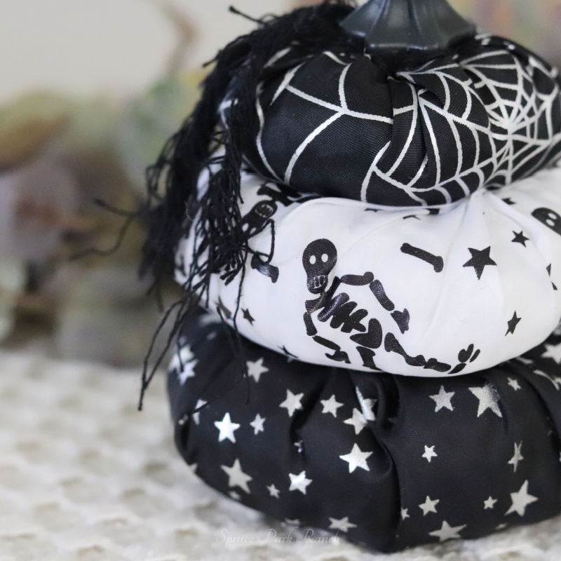 Black And White Halloween Pumpkin Stack