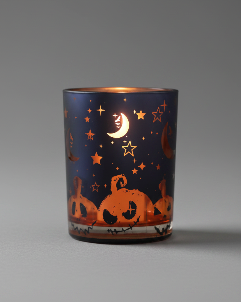 Spooky Halloween Votive Glass Holder