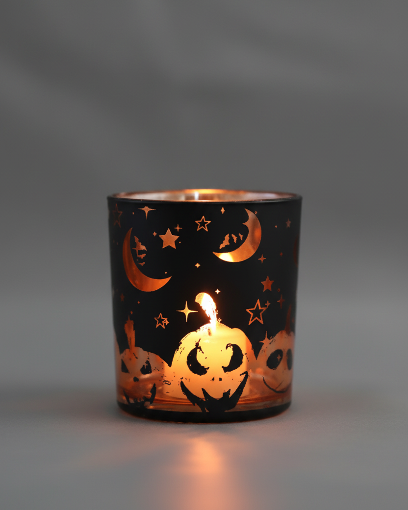 Spooky Halloween Votive Glass Holder