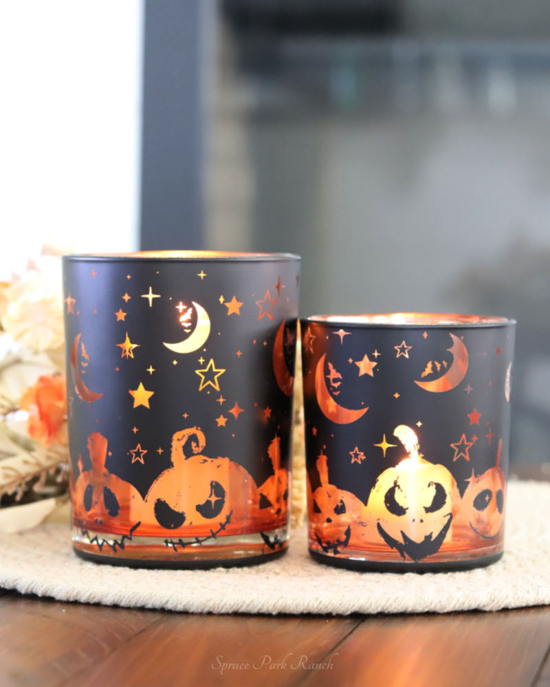Spooky Halloween Votive Glass Holder