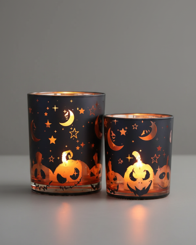 Spooky Halloween Votive Glass Holder