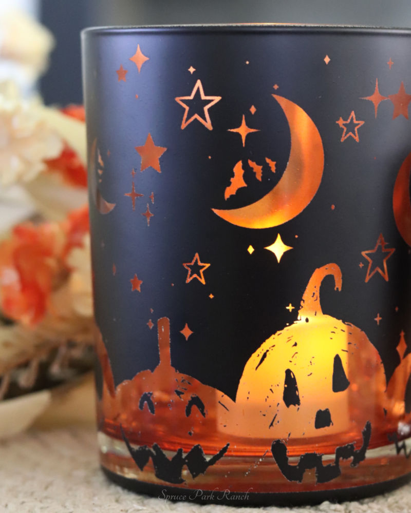 Spooky Halloween Votive Glass Holder