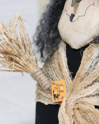 Handmade Witch With Veil and Broom