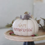 Happy Pumpkin Season Resin Pumpkin
