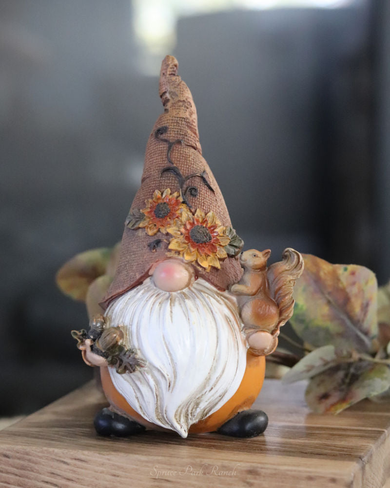 Harvest Gnome With Burlap Hat