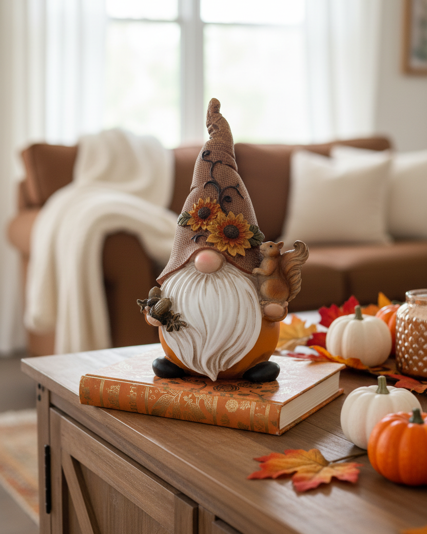 Harvest Gnome With Burlap Hat