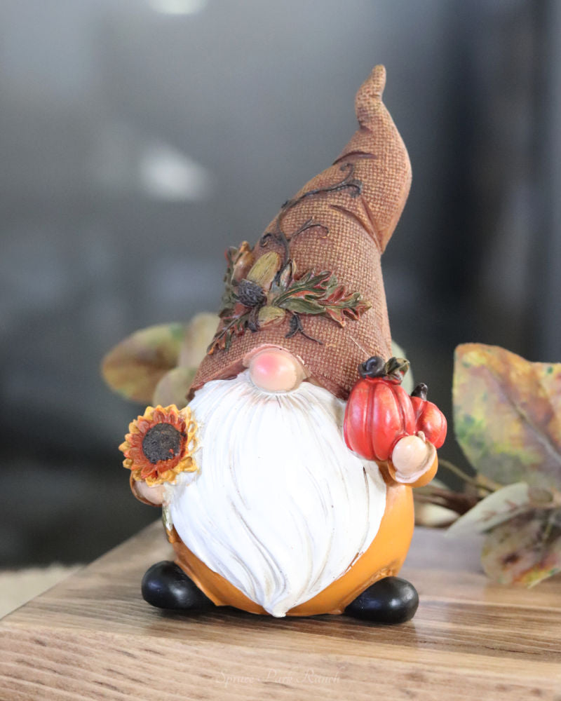 Harvest Gnome With Burlap Hat