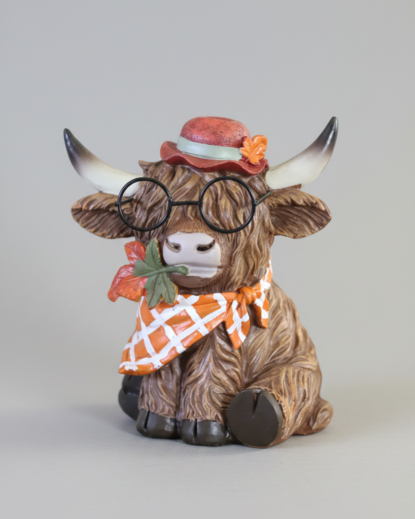Harvest Highland Cow With Glasses
