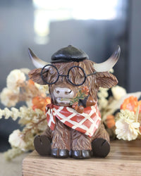 Harvest Highland Cow With Glasses