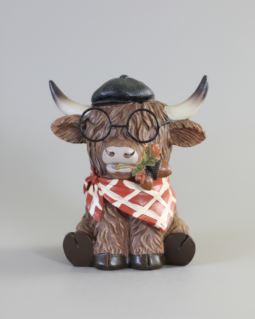 Harvest Highland Cow With Glasses