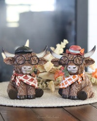 Harvest Highland Cow With Glasses