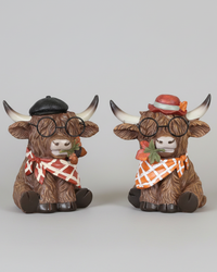 Harvest Highland Cow With Glasses