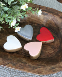 Mini Wood Coloured Heart
