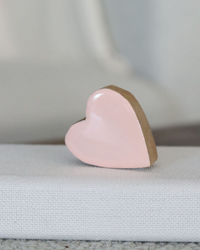 Mini Wood Coloured Heart