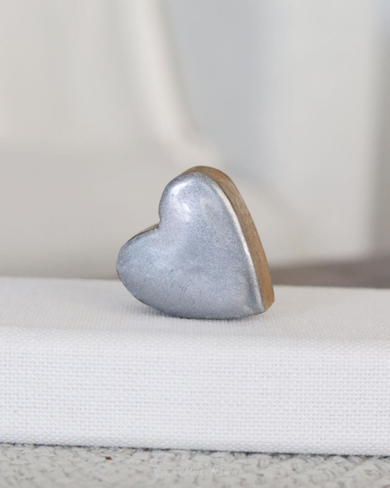 Mini Wood Coloured Heart