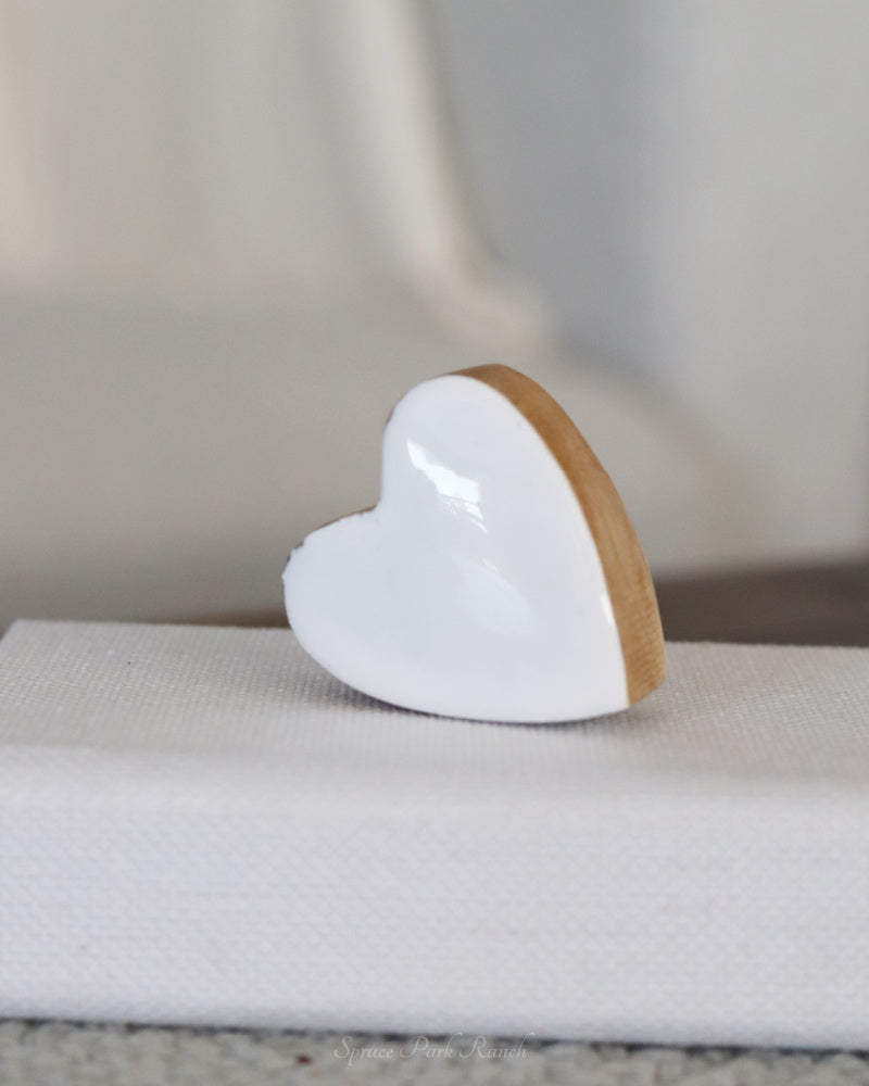 Mini Wood Coloured Heart