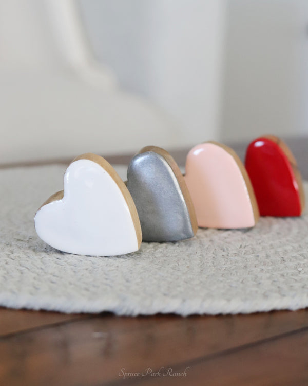 Mini Wood Coloured Heart