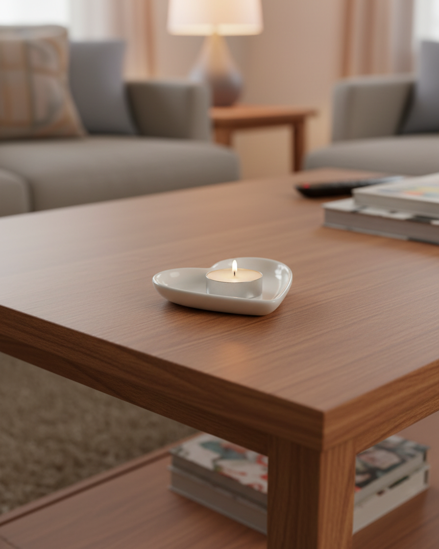 White Heart Trinket Tray