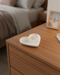 White Heart Trinket Tray