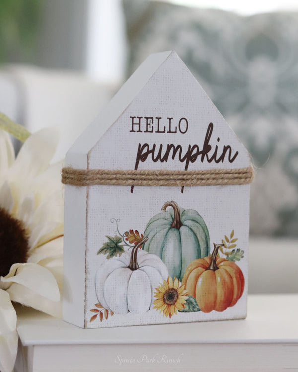 Hello Pumpkin Chunky House Sitter