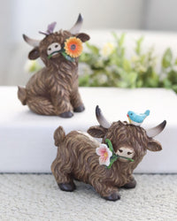 Highland Cow With Flower