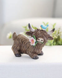 Highland Cow With Flower