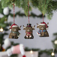 Holiday Highland Cow Ornament