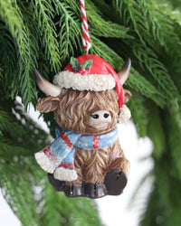 Holiday Highland Cow Ornament