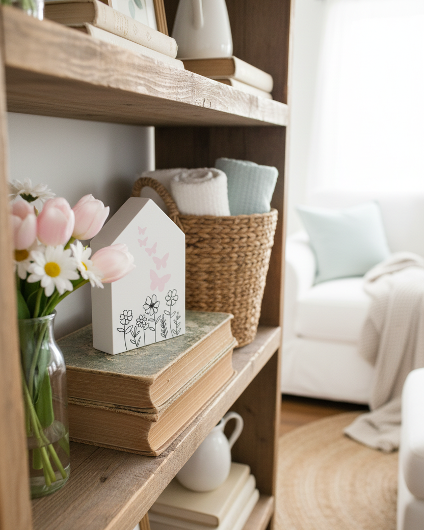 House Sitter Flowers and Butterfly