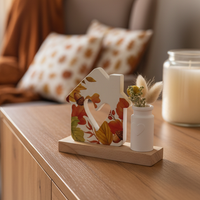 House With Heart and Vase Fall Leaves