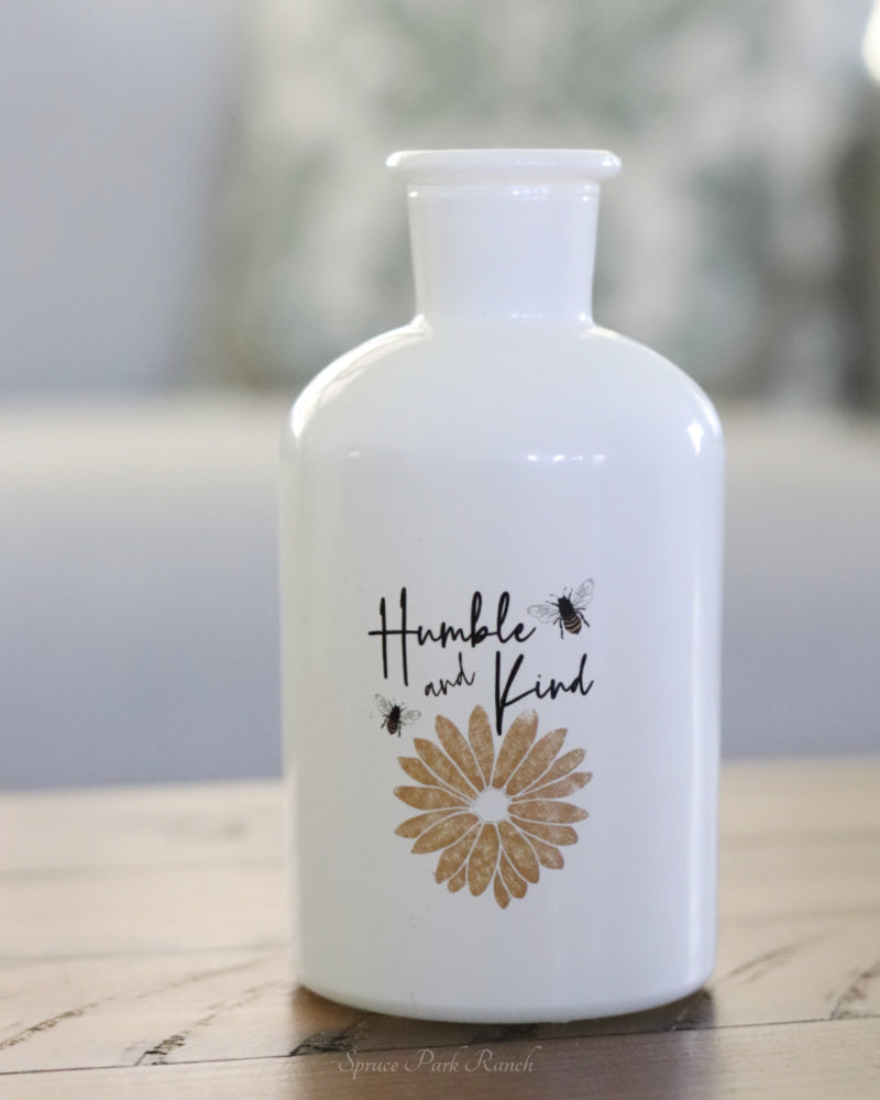 Bee Humble and Kind Glass Jar