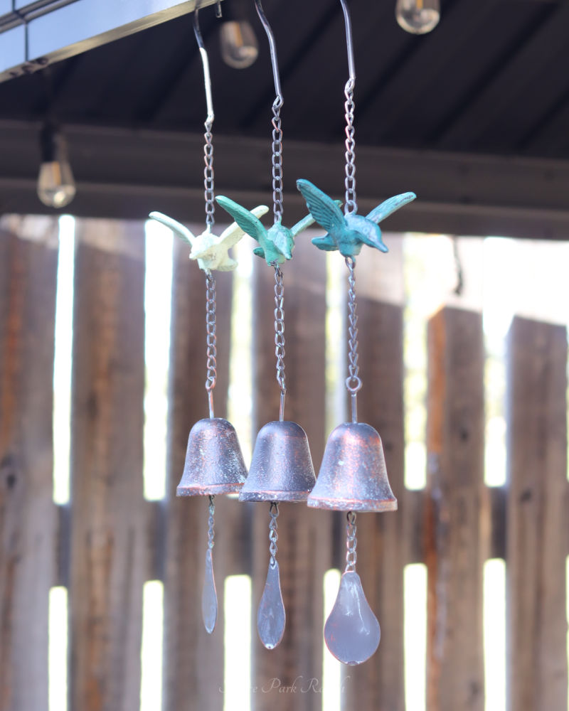 Cast Iron Hummingbird Bell Wind Chime