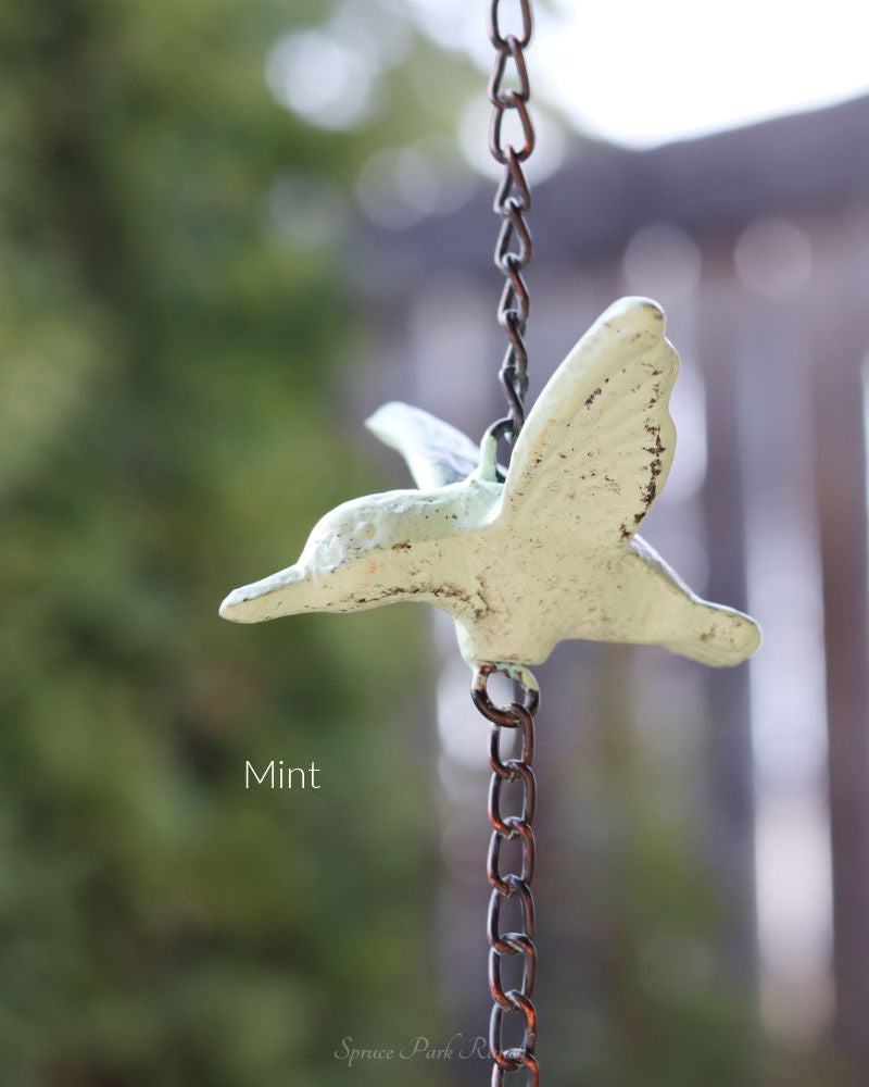 Cast Iron Hummingbird Bell Wind Chime