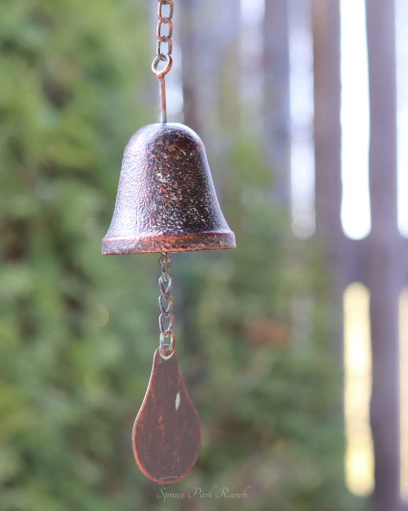 Cast Iron Hummingbird Bell Wind Chime