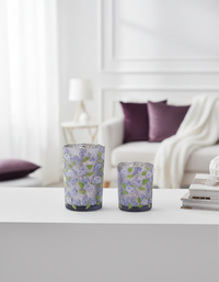 Hydrangea Glass Candle Holder