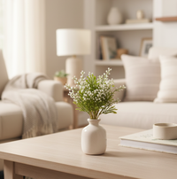 White Berry With Foliage Bundle 15"