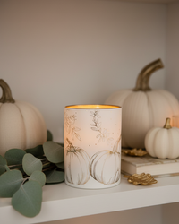 Fall Harmony Mercury Glass Candle Holder