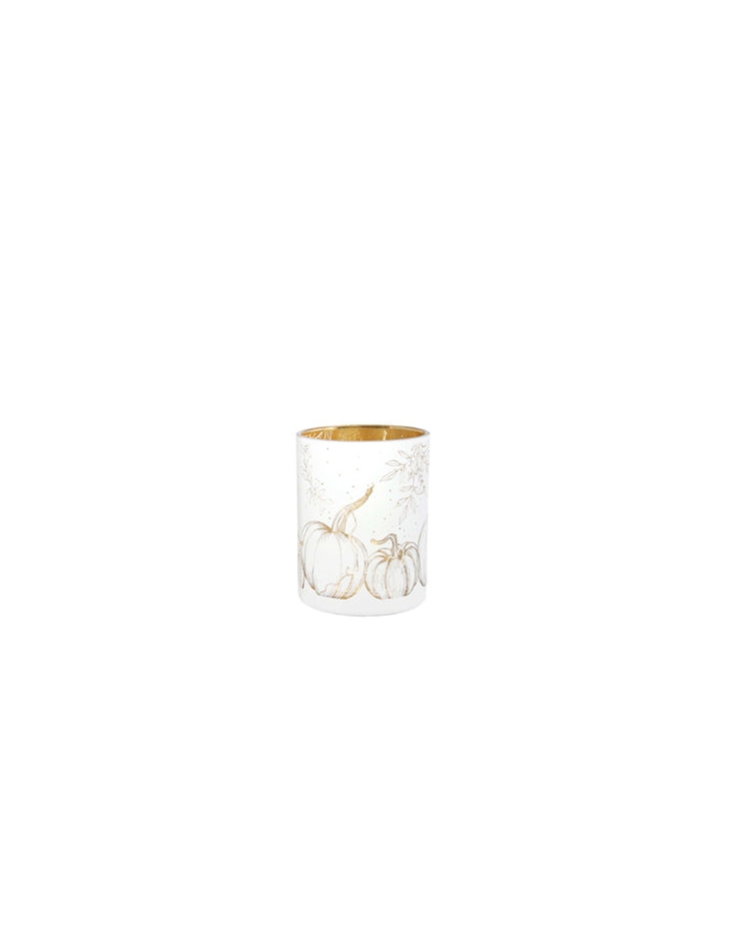 Fall Harmony Mercury Glass Candle Holder