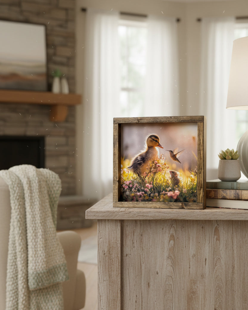 Blush Meadow Meeting Canvas Print