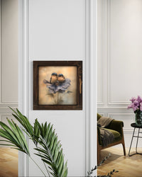 Birds on Blue Flower Canvas Print