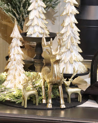 Brushed Gold Metal Reindeer