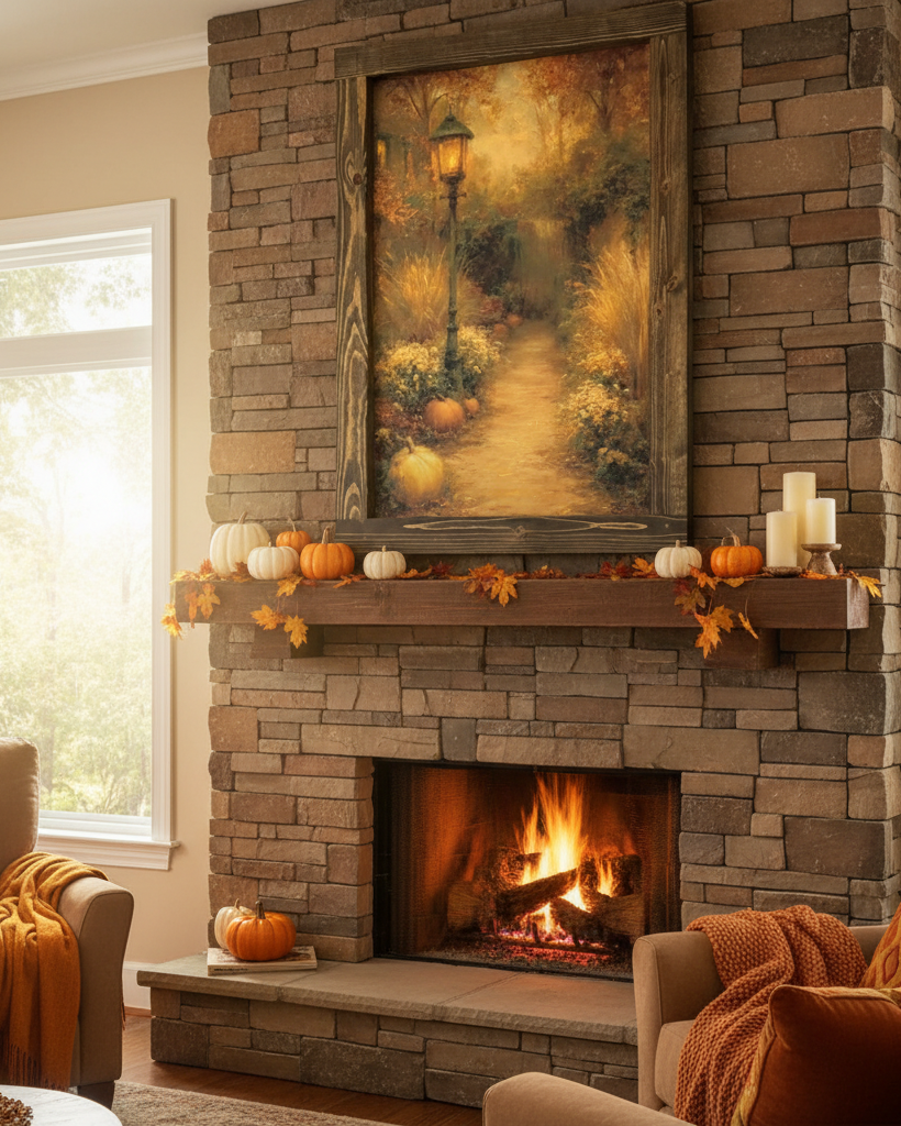 Lanterns Through Fall Canvas Print Exclusive