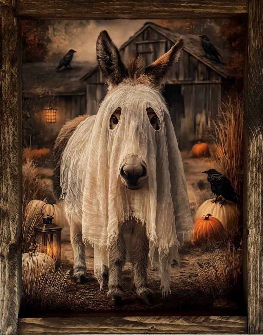 A Poorly Disguised Donkey Canvas Print