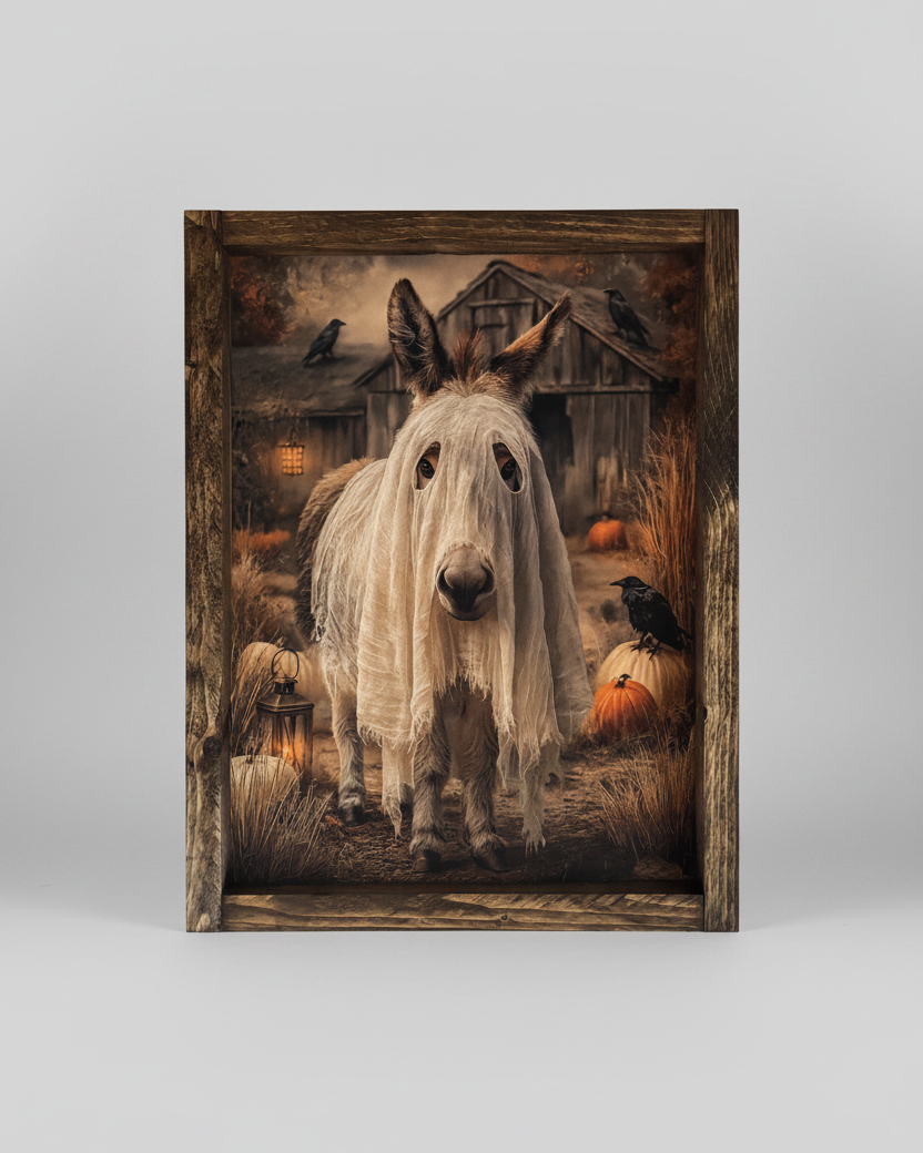 A Poorly Disguised Donkey Canvas Print