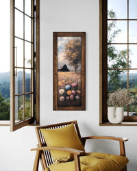 Black Barn and Hydrangea Field Canvas Print 36” x 15”