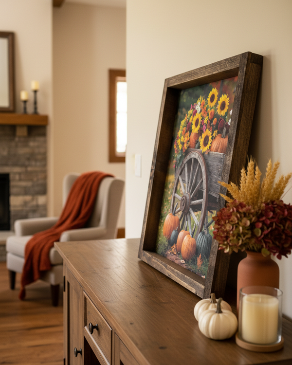 Sunflowers and Pumpkins Canvas Print Exclusive
