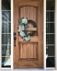 Welcome to Our Home White Hydrangea Wreath