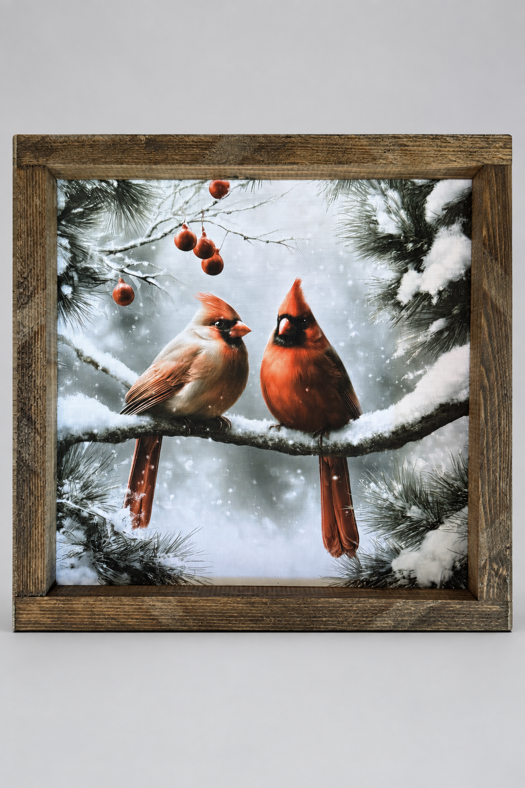 Cardinals in the Snow Canvas Print Exclusive